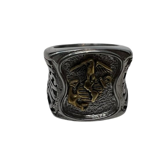 United States Marine Corps USMC Men's Size 10 Silver Class Ring Style Military - Picture 2 of 7